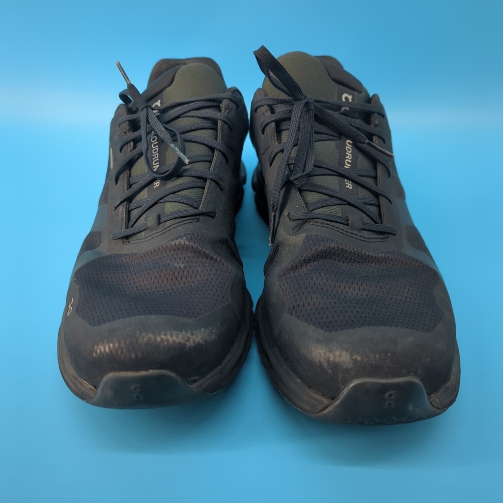 On Cloudrunner Waterproof Triple Black Running Shoes Men's 13 US Speed board - Picture 3 of 10